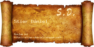Stier Dániel névjegykártya